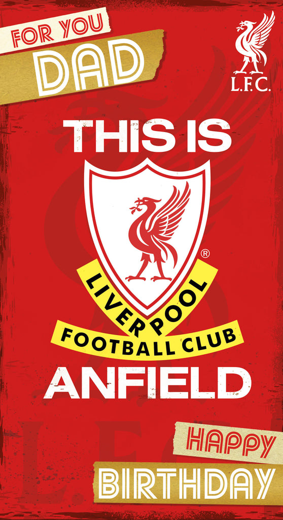 Liverpool FC Dad Birthday Card