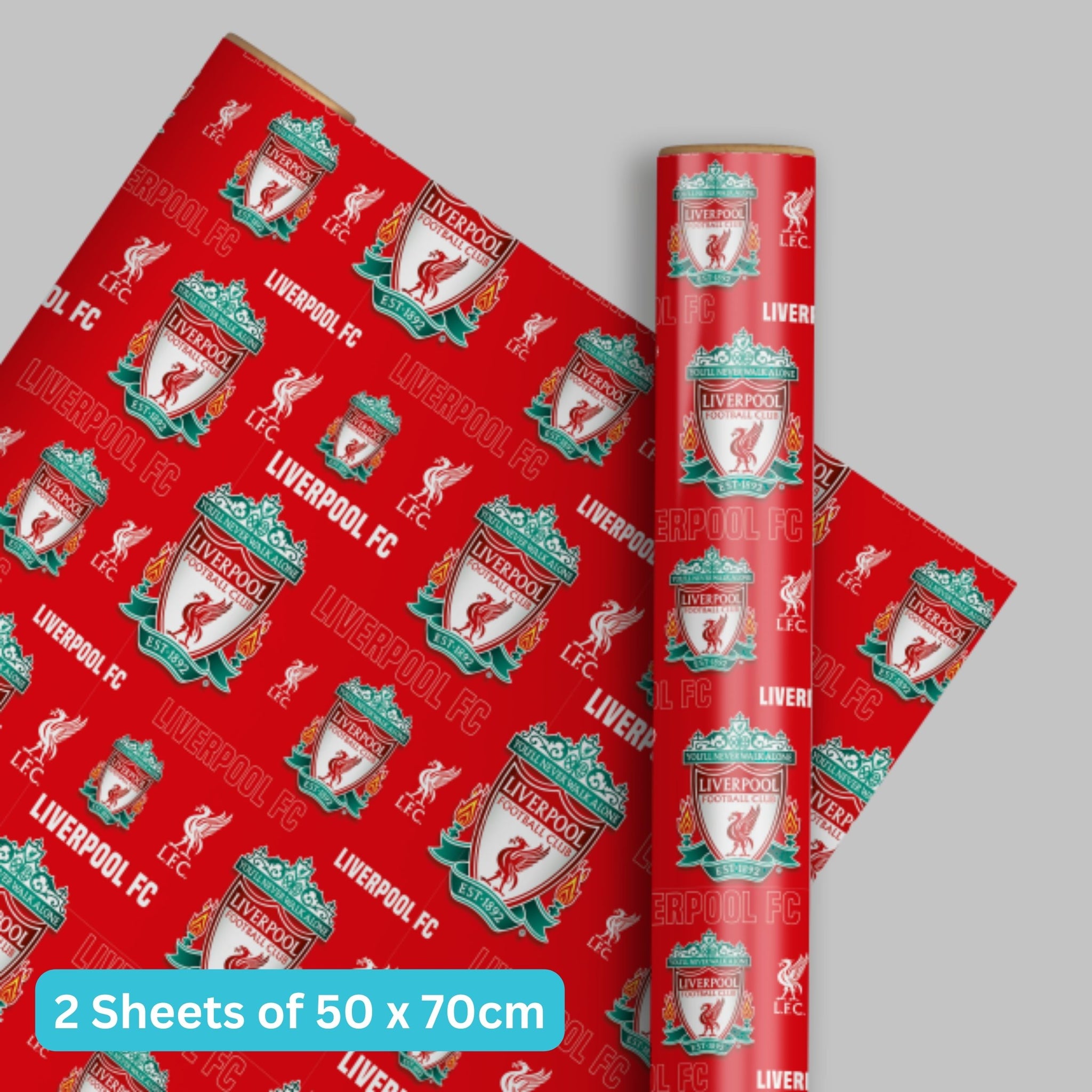 Liverpool Shet Liverpool FC 2 Sheet & 2 Tag Gift Wrap – Danilo Promotions
