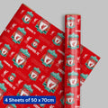 Liverpool FC 4 Sheets & 4 Tags Gift Wrap