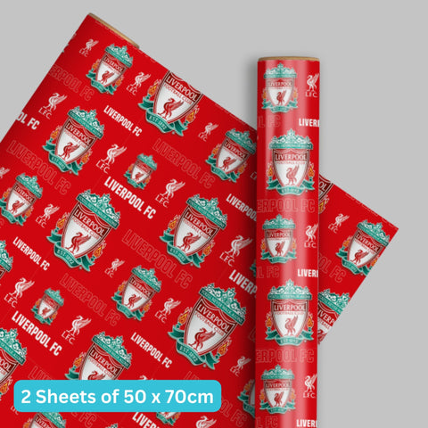 Liverpool FC 2 Sheet & 2 Tag Gift Wrap