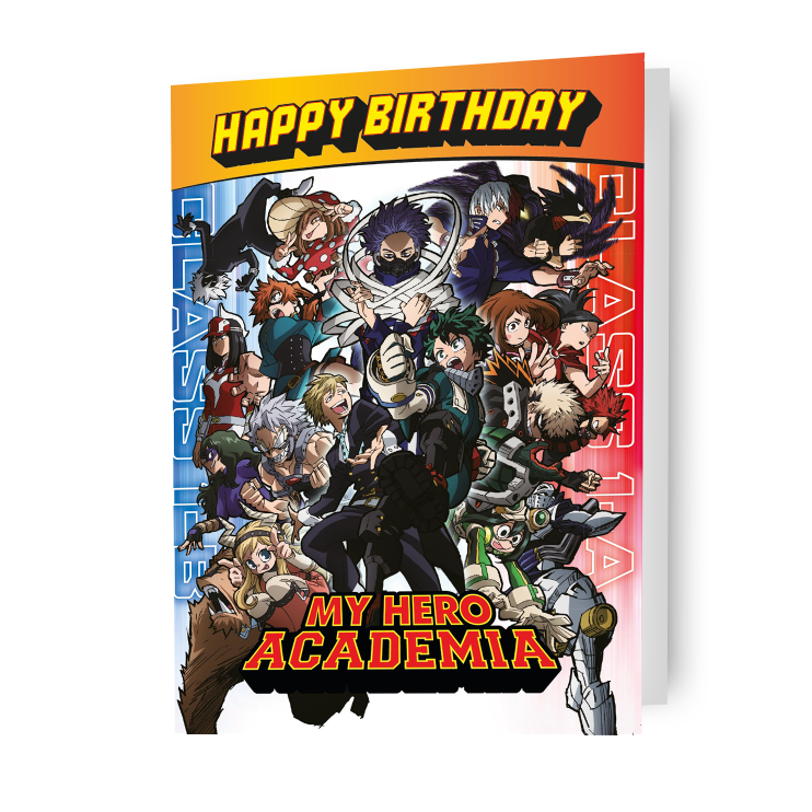 Mijn Hero Academia 'Happy Birthday'-kaart