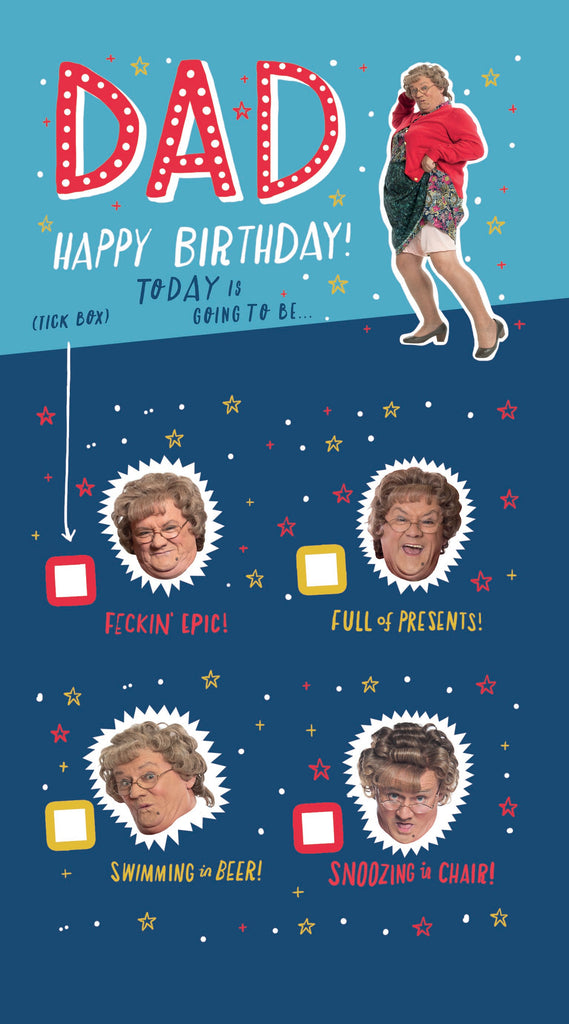 Mrs Brown's Boys Dad Birthday Card