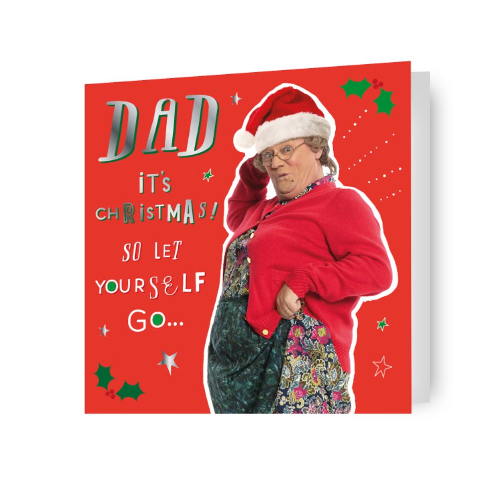 Mrs Brown's Boys Dad Christmas Card