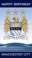 Biglietto con stemma di buon compleanno Manchester City