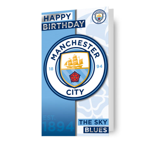 Manchester City Birthday Crest Card