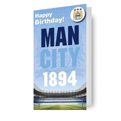 Manchester City Happy Birthday Badged Card