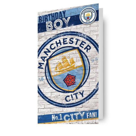 Manchester City FC Birthday Boy Card & Badge