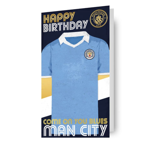 Manchester City FC Shirt Birthday Card