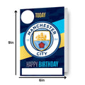 Manchester City FC Personalise Birthday Card With Sticker Sheet