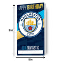 Manchester City FC Personalise Birthday Card With Sticker Sheet
