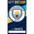 Manchester City FC Personalise Birthday Card With Sticker Sheet