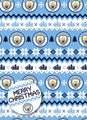 Manchester City FC Christmas Wrap 2 Sheet 2 Tag