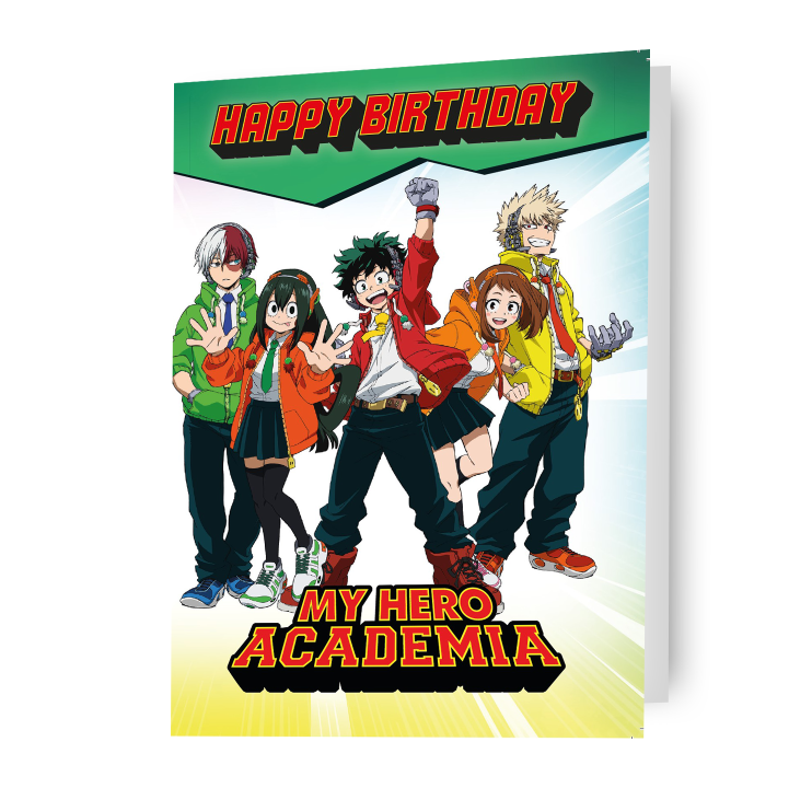 Mijn Hero Academia verjaardagskaart