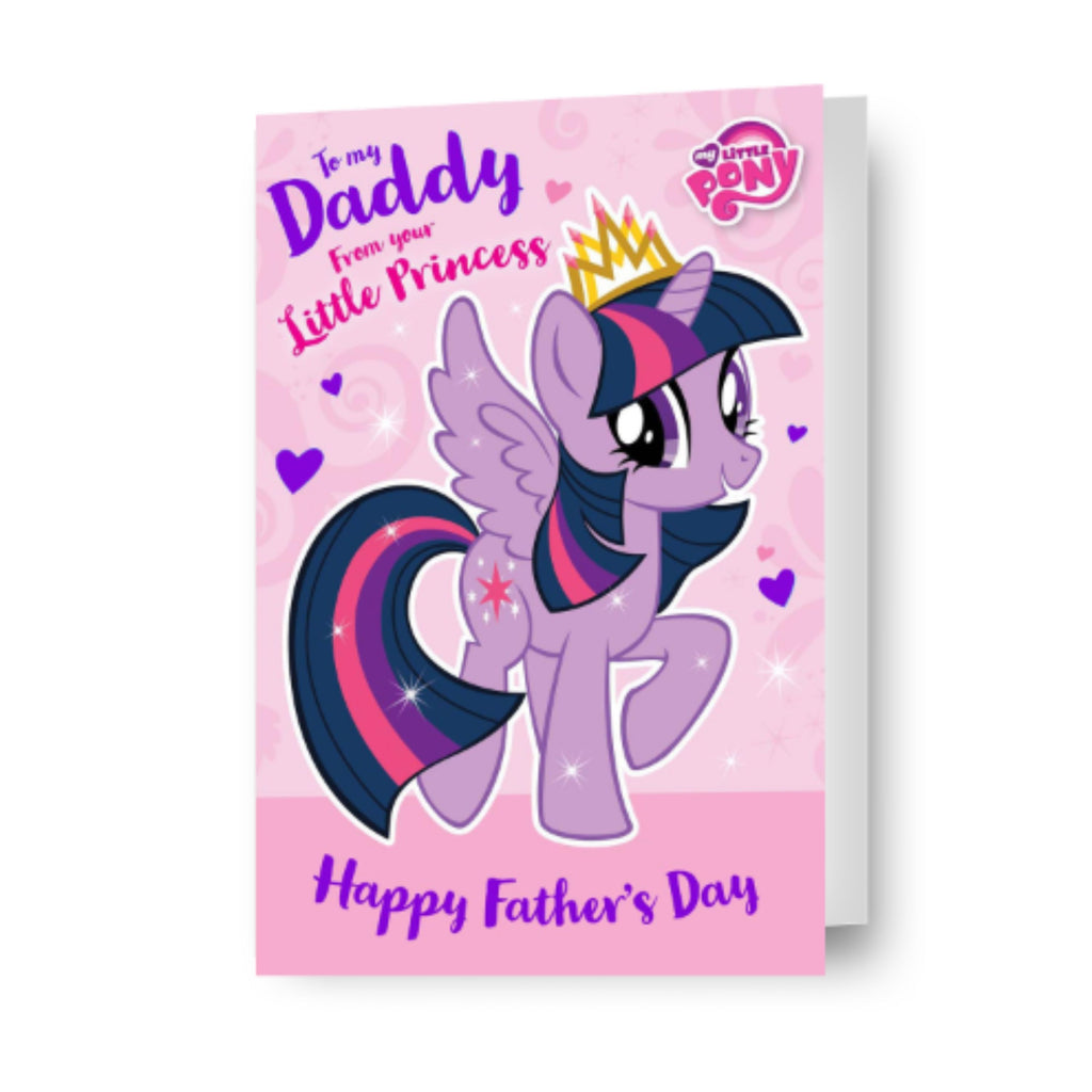 Biglietto per la festa del papà di My Little Pony Papà dalla tua piccola principessa