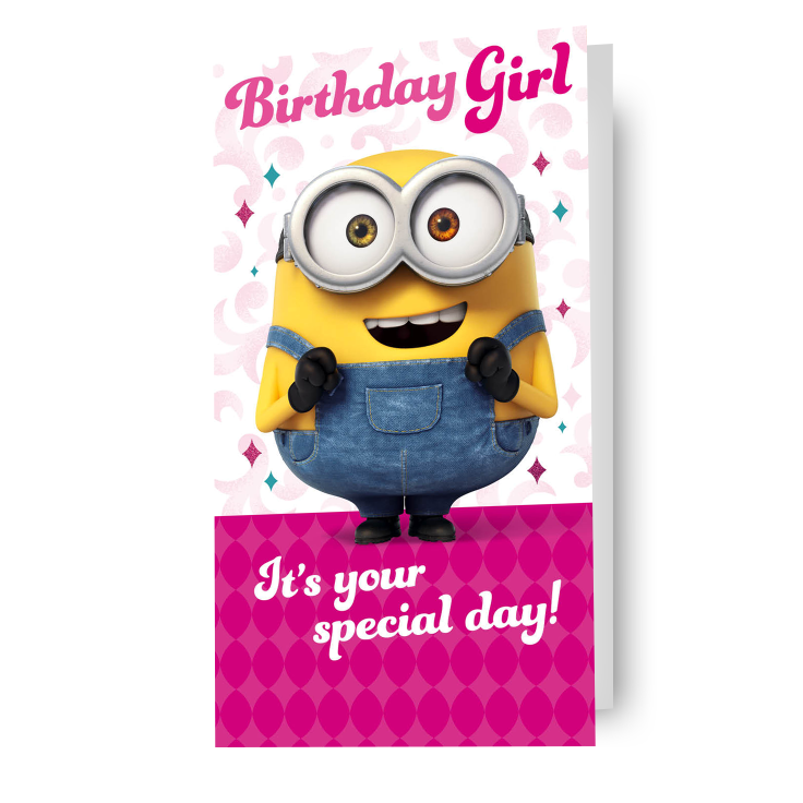 Biglietto di compleanno per ragazza del film Minion