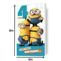 Minions Movie Age 4 Birthday Card