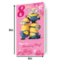 Despicable Me Age 8 Birthday Card