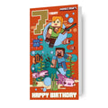 Minecraft Age 7 Birthday Card