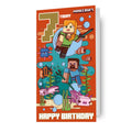 Biglietto fotografico personalizzato per il compleanno di Minecraft - Qualsiasi nome
