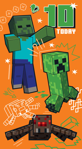 Minecraft Age 10 Birthday Card