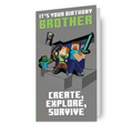 Minecraft 'Brother' Birthday Card