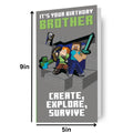 Minecraft 'Brother' Birthday Card