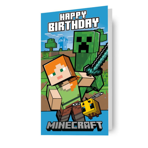 Minecraft Birthday Card