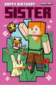 Minecraft 'Sister' Birthday Card