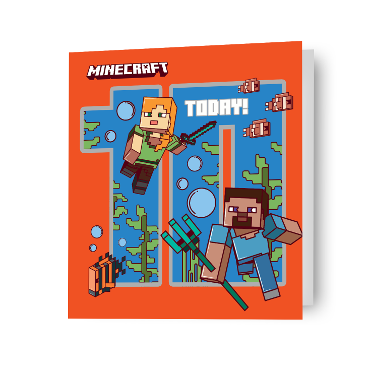 Minecraft Age 10 Birthday Card