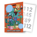 Minecraft Age Sticker Birthday Card