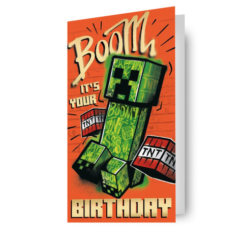 Minecraft Birthday Card
