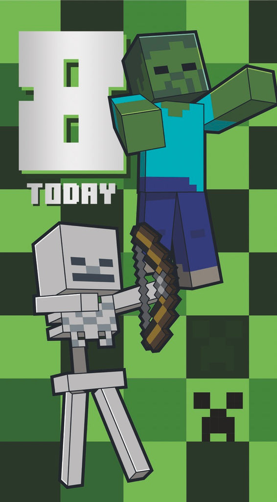 Minecraft Age 8 Birthday Card