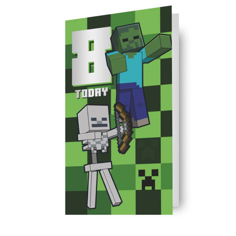 Minecraft Age 8 Birthday Card