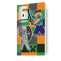 Minecraft Age 6 Birthday Card