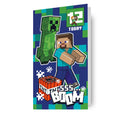 Minecraft Multi Ages 7-14 Sticker Birthday Card