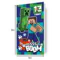 Minecraft Multi Ages 7-14 Sticker Birthday Card