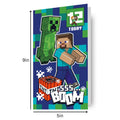 Minecraft Multi Ages 7-14 Sticker Birthday Card