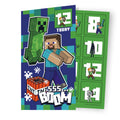 Minecraft Multi Ages 7-14 Sticker Birthday Card
