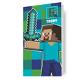 Minecraft Multi Ages 5-8 Sticker Birthday Card