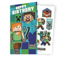 Minecraft Sticker Birthday Card