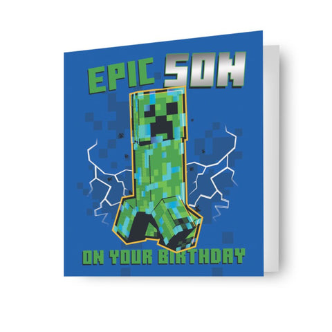Minecraft Son Birthday Card