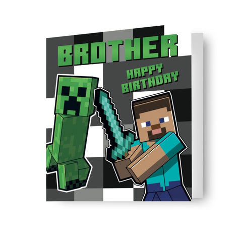 Minecraft Brother Birthday Card