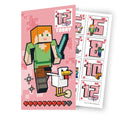 Minecraft Multi Ages 5-12 Sticker Birthday Card