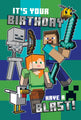 Minecraft Sticker Birthday Card
