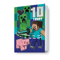 Minecraft Age 10 Sticker Birthday Card