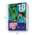 Minecraft Age 10 Sticker Birthday Card