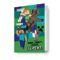 Minecraft Age 7 Sticker Birthday Card