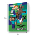 Minecraft Age 7 Sticker Birthday Card