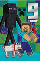 Minecraft Age 9 Sticker Birthday Card