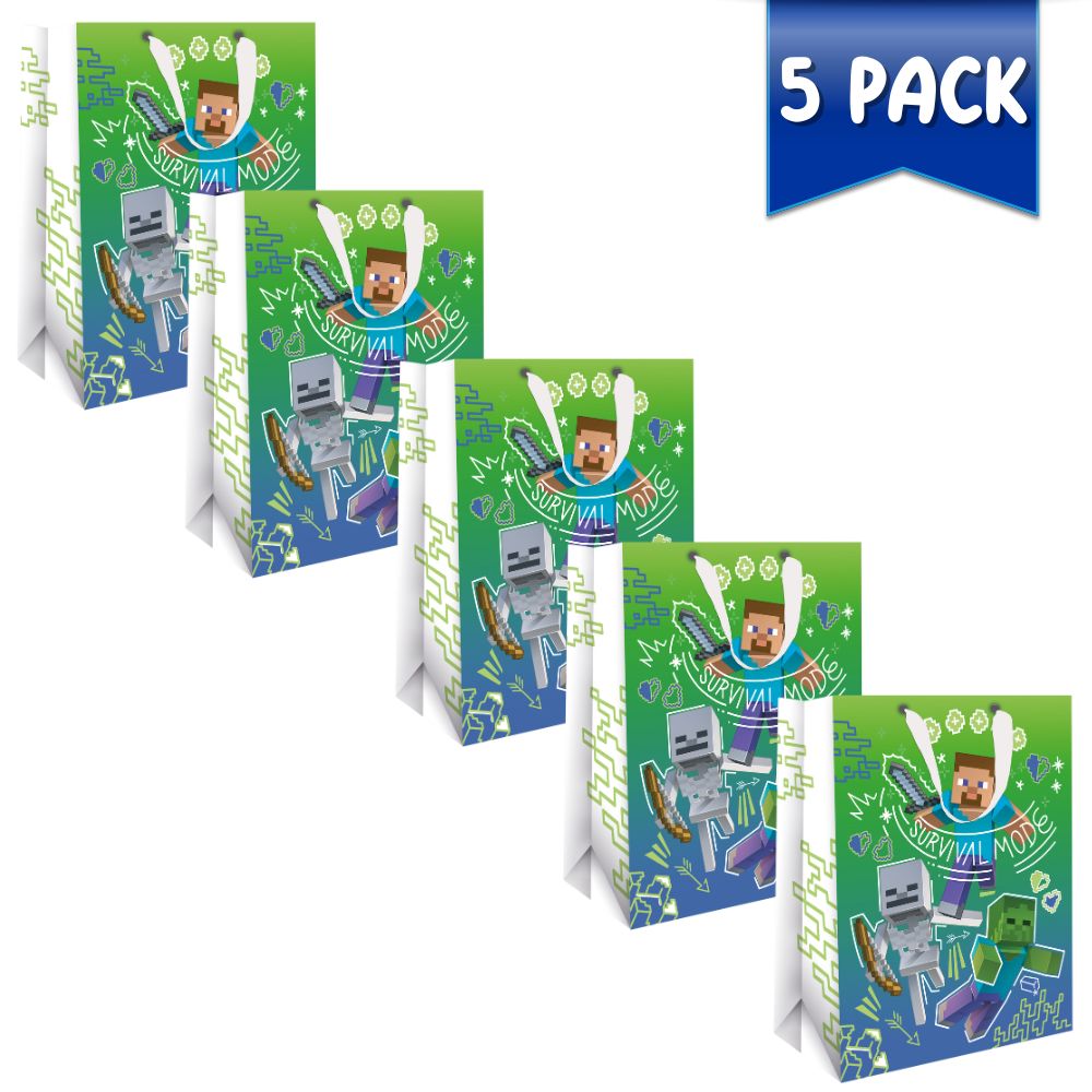 Minecraft Multipack of 5 Gift Bags